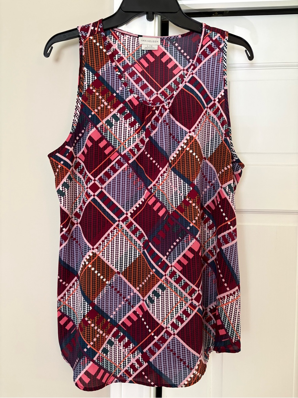 Van Heusen Geometric Print Sleeveless Tank Top